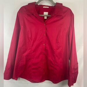 Chico's Red Button Down Shirt